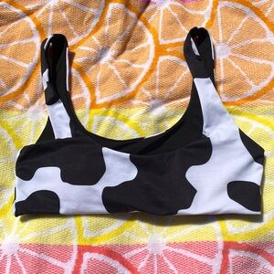 Cow print bikini top